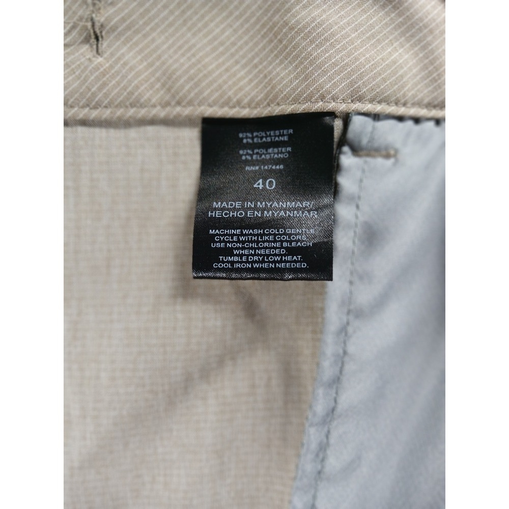 Hang Ten Men's 40 Khaki Hybrid Golf Shorts Tan Stretch Flat Front - Picture 4 of 10